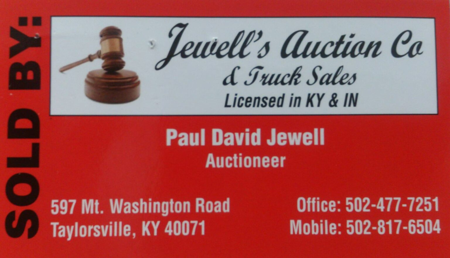 Melvin Hume Estate Auction Kentucky Cruises