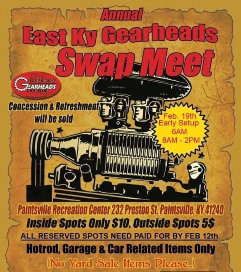 East KY Gearheads Annual Swap Meet Kentucky Cruises