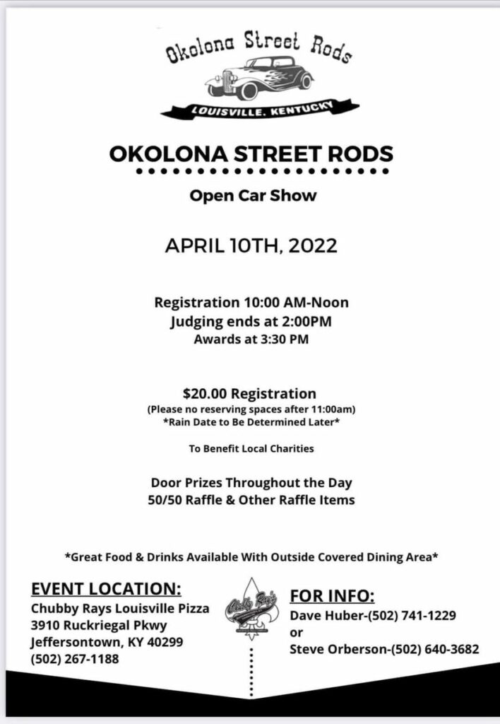 Okolona Street Rods Open Car Show Kentucky Cruises
