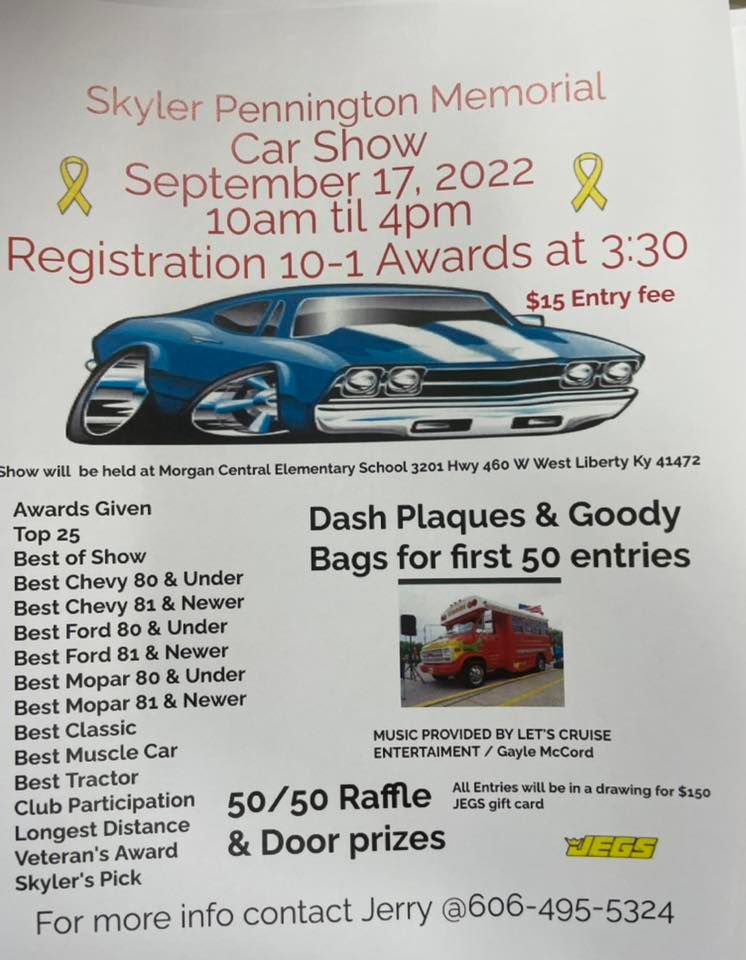 Skyler Pennington Memorial Car Show Kentucky Cruises